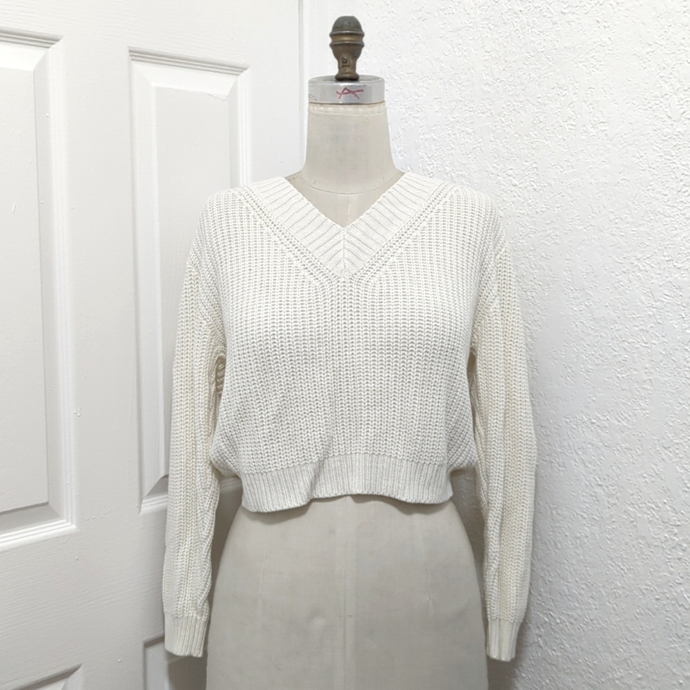Off White Knit Sweatshirt